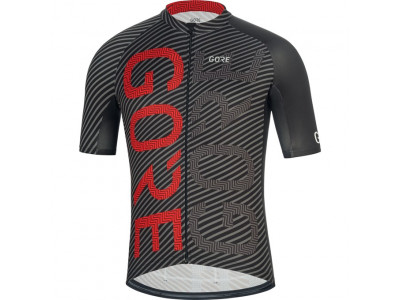 Koszulka rowerowa GOREWEAR C3 Brand Jersey czarno/czerwona M