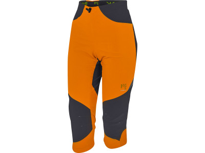 Damskie spodnie wspinaczkowe Karpos Cliff 3/4 w kolorze pomarańczowo-czarnym