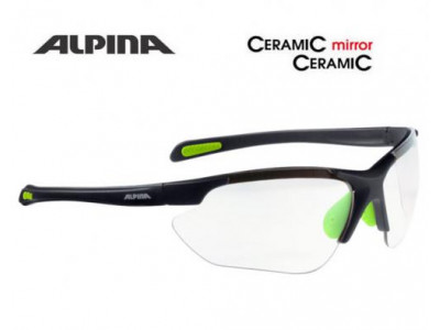 ALPINA Cyklistické brýle JALIX černá mat-zelené