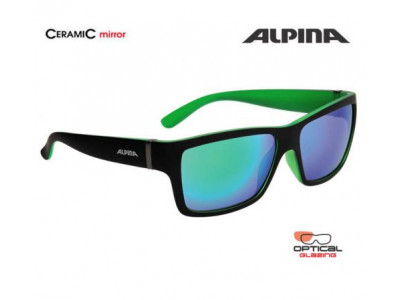 ALPINA KACEY Brille, schwarz/grün