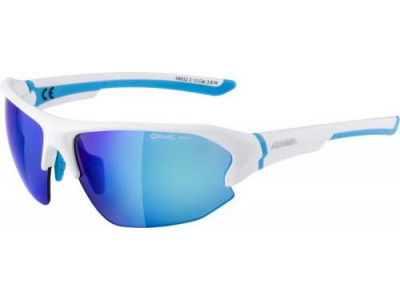 Alpina LYRON HR glasses, white matte/cyan