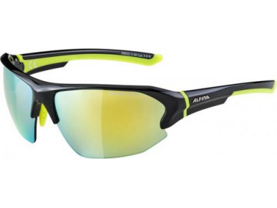 ALPINA LYRON HR glasses, black/neon yellow