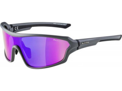 Alpina glasses LYRON SHIELD P gray matte-black