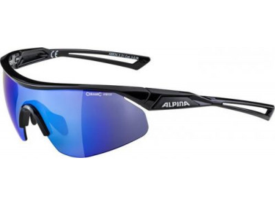 ALPINA Glasses NYLOS SHIELD black glasses Ceramic mirror blue