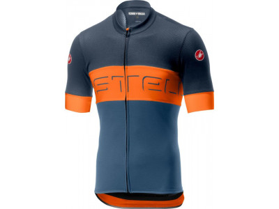 Castelli PROLOGO VI Trikot, Dunkelstahlblau/Orange