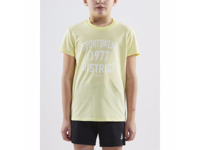 CRAFT District JR Kinder-T-Shirt, gelb