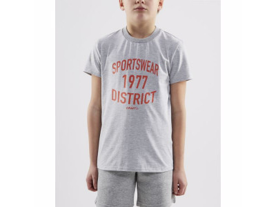 CRAFT District JR Kinder T-Shirt, grau