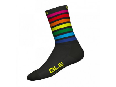 ALÉ RAINBOW cyklistické ponožky čierne
