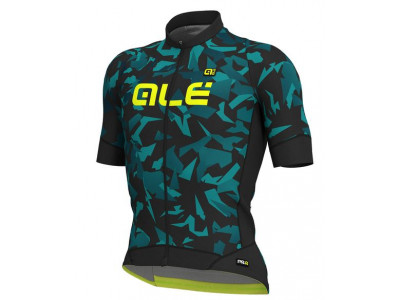 ALÉ GRAPHICS PRR GLASS męska koszulka rowerowa czarna / petrol / aqua green