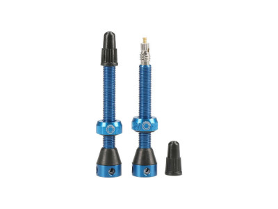 Tubolight tubeless valves, ball valve 50 mm, blue