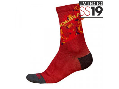 Endura SingleTrack II LTD pánské ponožky rush red vel. L Uni