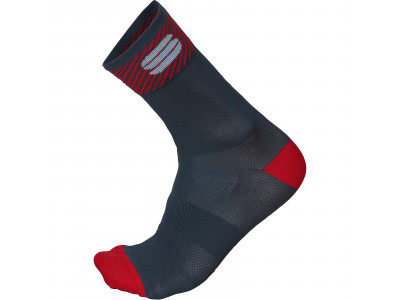 Sportful BodyFit Pro 12 Socken, grau-rot