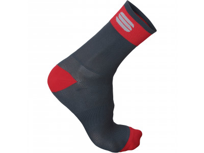 Sportos BodyFit Pro 12 zokni, szürke-piros