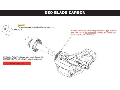 LOOK-Schlüssel für hinteres Ausfallendepedale, Blade Carbon