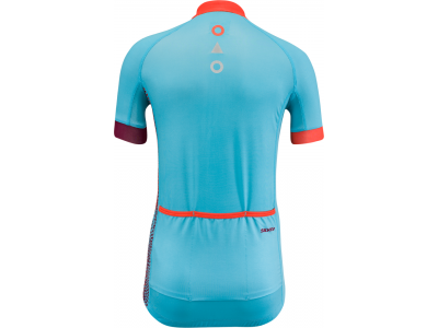 Koszulka rowerowa SILVINI Tanaro, błękitno-pomarańczowa