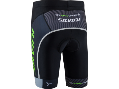 Pantaloni copii SILVINI Team, cu captuseala, negru/verde