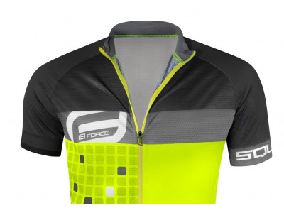 Tricou FORCE Square, fluo/gri