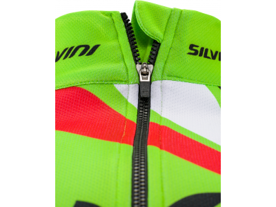 SILVINI Team men&#39;s long sleeve insulated jersey, green/red