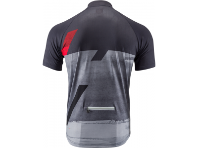 Męska koszulka rowerowa MTB SILVINI Gallo, krótki rękaw, szaro-czarno-czerwona