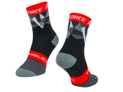 FORCE Triangle ponožky, čierna/sivá/ružová