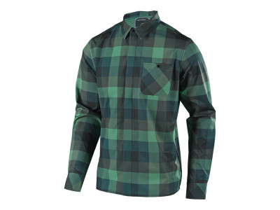 Męska koszula funkcjonalna Troy Lee Designs Grind Flanelowa w kratę w kolorze zielonym