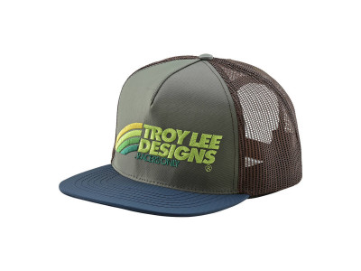 Troy Lee Designs Velo Snapback Hat kšiltovka Green / Brown OSFA vel. S Uni