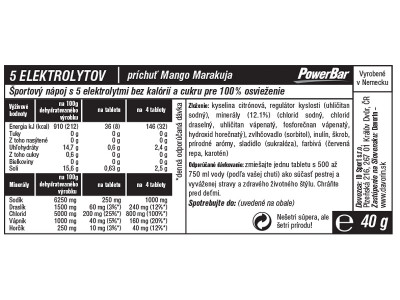 PowerBar 5 Elektrolyte 10 Tabletten, mango/marakuja