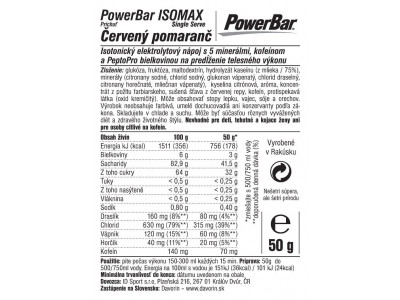 PowerBar IsoMAX - băutură ionică 50g portocaliu roșu