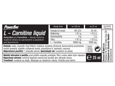 PowerBar L-Carnitine folyékony ampulla 25 ml