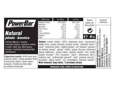 PowerBar Natural Energy gabonaszelet 40g eper/áfonya
