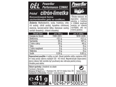 PowerBar PowerGel 41g Citron-Limetka