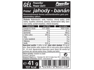PowerBar PowerGel 41g Eper-Banán