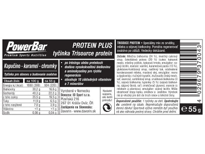 PowerBar Protein Plus 30% proteinová tyčinka, 55 g, cappuccino-karamel