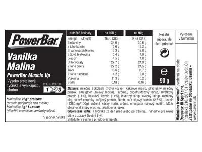 PowerBar ProteinPlus 33% tyčinka vanilka/maliny