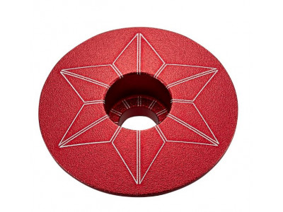 Supacaz Star Capz Eloxált kupak kormánycsapágyhoz piros