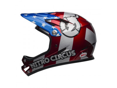 Bell Sanction Helm Rot / Slv / Blau Nitro Circus