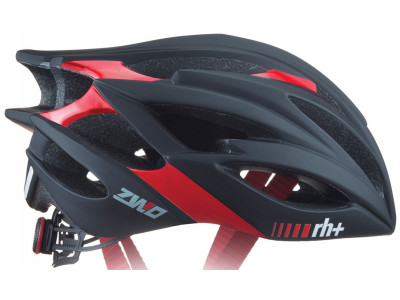rh+ ZW0 Helm, mattschwarz/glänzend rot