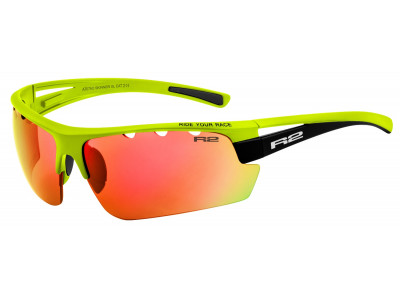 R2 Skinner XL Goggles Neon Yellow/Red/interchangeable lenses