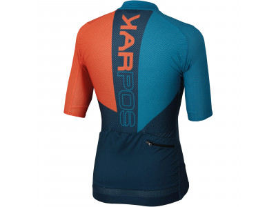 Koszulka rowerowa Karpos VERVE Jersey ciemnoniebieski, pomarańczowym fluo