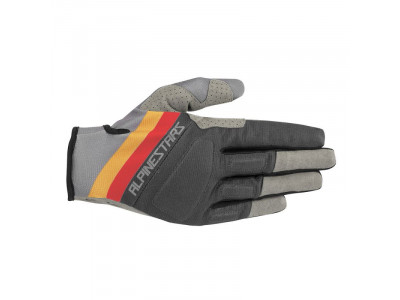 Alpinestars Aspen PRO Handschuhe, Mittelgrau/Ocker/Rot
