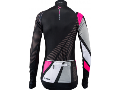 Damska koszulka rowerowa SILVINI Team w kolorze black/pinkm