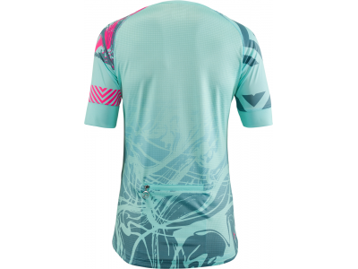 Damska koszulka rowerowa SILVINI Stabina turkusowo-różowa