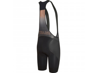 Pinarello bib shorts DUAL GRIPPER T-wrinting black / brown