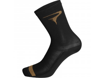 Pinarello ponožky LOGO T-wrinting černé/hnědé