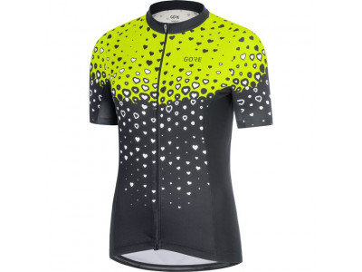 Koszulka rowerowa damska GOREWEAR C3 czarna/cytrusowo-zielona 38