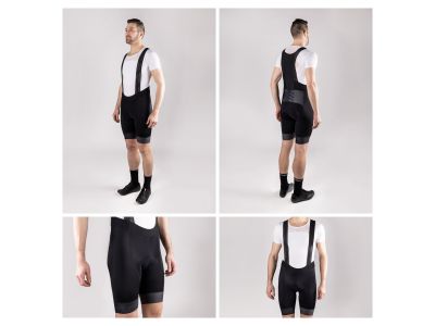 FORCE Fashion kantáros rövidnadrág, fekete/szürke