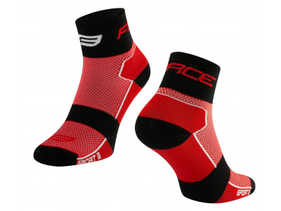 Force Sport 3 cyklistické ponožky červené/černé