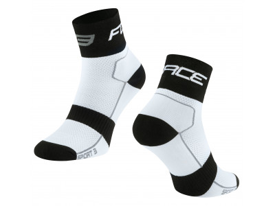 Force Sport 3 cyklistické ponožky biele / čierne