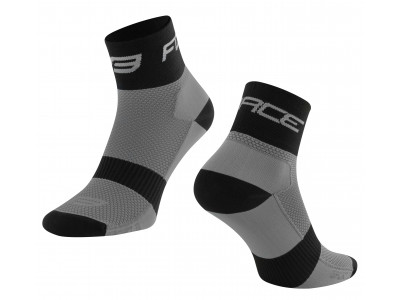 Force Sport 3 cyklistické ponožky sivé/čierne