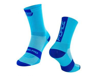 Force Long Pro cyklistické ponožky modré